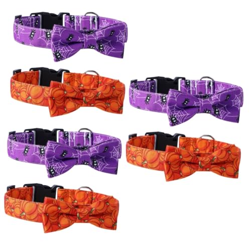 minkissy 6 STK Haustierhalsband Spinnenhalsband kleines Katzenhalsband das Halloween-Haustierbedarf Kürbiskragen Krawatte Schal der Hund schmücken von minkissy