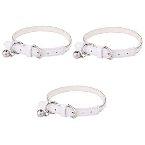 minkissy 6 STK Schmuck Für Haustier Hundehalsband Welpen Katze Mit Glocke Für Hund Kleiner Welpe Haustierspiel Katzenhalsbänder Kätzchen Weihnachtskatze Weihnachten Weiß Halskette von minkissy