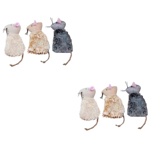 minkissy 2 Sets Katzenkauspielzeug Lustiges Und Interaktives Plüschspielzeug Für Katzen Cartoon-tierformen 3 Stück * 2 minkissy 2 Sets Katzenkauspielzeug Lustiges Und Interaktives Plüschspielzeug Für Katzen Cartoon-tierformen 3 Stück * 2 von minkissy