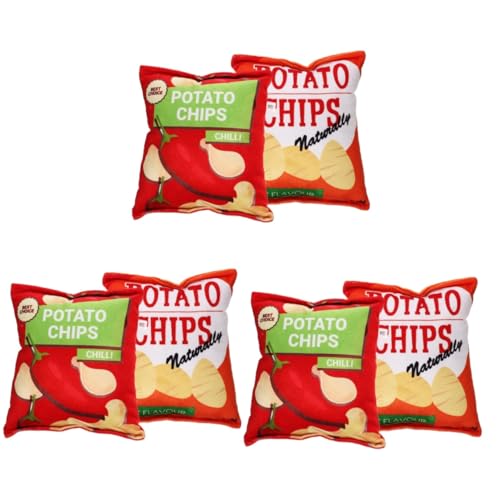 minkissy 6stücke Tragbares Kau-Spielzeug Form Von Kartoffelchips Für Hunde Weiches Geräuschmachendes Plüschspielzeug Langlebig Und Waschbar Für Welpen Und Kleine Hunde von minkissy