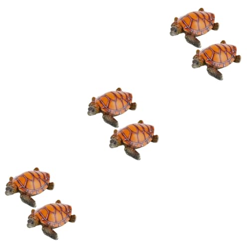 minkissy 6 schildkröte Figur schildkröte Dekorationen für Aquarien Spielzeug Schildkröte aus Harz Künstliche Aquariendekorationen Aquarium Ornamente Zubehör Statue schmücken von minkissy