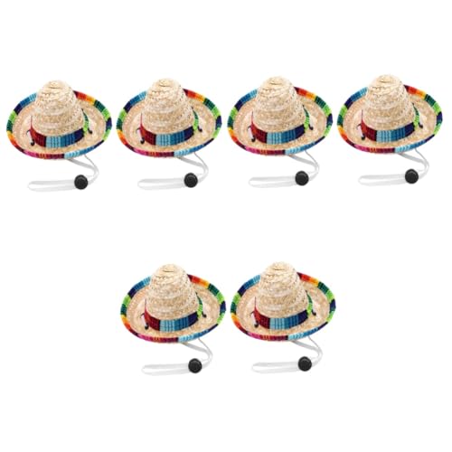 minkissy 6 STK Strohhut Für Haustiere Mexikanischer Hut Strand Kind Hundeleine Ranke minkissy 6 STK Strohhut Für Haustiere Mexikanischer Hut Strand Kind Hundeleine Ranke von minkissy