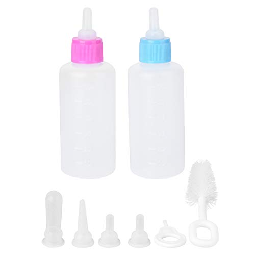 minkissy 6 Sätze Haustier-futterflaschen-Set Hunde Stillflasche Hamster Welpen Fütterung Flasche Feeder-welpe Babyflasche Für Katze Stillflaschen-kit Für Haustiere Pp Kätzchen Hündchen von minkissy