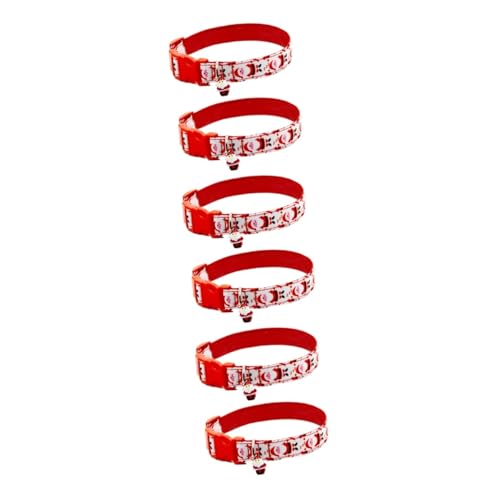 minkissy 6 Stück Hundehalsband, Weihnachtsmann-Halsband, Katzenhalsband, Haustierleinen minkissy 6 Stück Hundehalsband, Weihnachtsmann-Halsband, Katzenhalsband, Haustierleinen von minkissy
