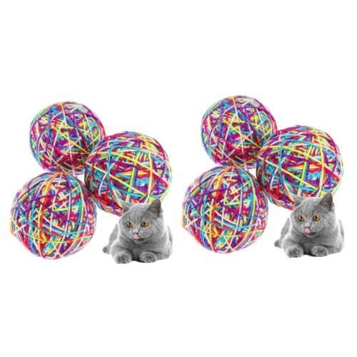 minkissy 6 Stück Katzenspielzeug-Ball, interessantes Kätzchenball, Spielzeug, Wollgarn mit Glocke, Katzenbedarf, Rollspielzeug, Kätzchen, Wollbälle, Garn, Katzenspielzeug, kleines Kätzchen-Spielzeug, minkissy 6 Stück Katzenspielzeug-Ball, interessantes Kätzchenball, Spielzeug, Wollgarn mit Glocke, Katzenbedarf, Rollspielzeug, Kätzchen, Wollbälle, Garn, Katzenspielzeug, kleines Kätzchen-Spielzeug, von minkissy