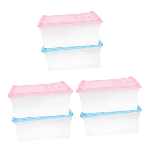 minkissy 6 Stück Reptilien Haustier Terrarium Kunststoff Brutbecken Fisch Tank Schlange Brutkäfig Kunststoff Reptilien Käfig Aquarium Inkubator Baby Fisch Inkubator Fisch Feeder Schüssel Futter Tier von minkissy