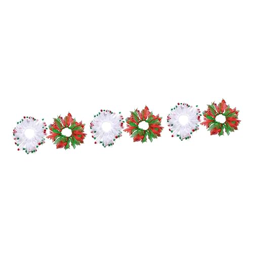 minkissy 6 Stück Weihnachts-Schal für weibliche Hunde für kleine Hunde, dekorative elastische Halskette, Urlaub, Katzenhalsband, Mädchen, Lätzchen, Halsketten, Haustierhalsband, Hundekleidung, von minkissy