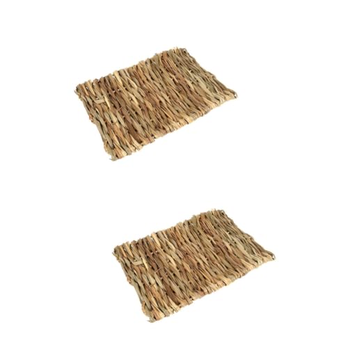 minkissy 6 pcs bedding for guinea pigs hampster bedding bunny supplies hamster Bed Play Toy rabbit toys small pet cage mat seating cushion bird woven mat Bamboo rabbit supplies seetang von minkissy