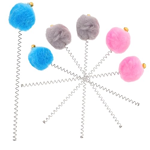minkissy 6Pcs Sucker Cat Teaser cat balls with bell kittens toy wands cat toys plastic kitten kittens toys springs fuzzy cat balls plush cat wire toy pvc the cat toy hanging minkissy 6Pcs Sucker Cat Teaser cat balls with bell kittens toy wands cat toys plastic kitten kittens toys springs fuzzy cat balls plush cat wire toy pvc the cat toy hanging von minkissy