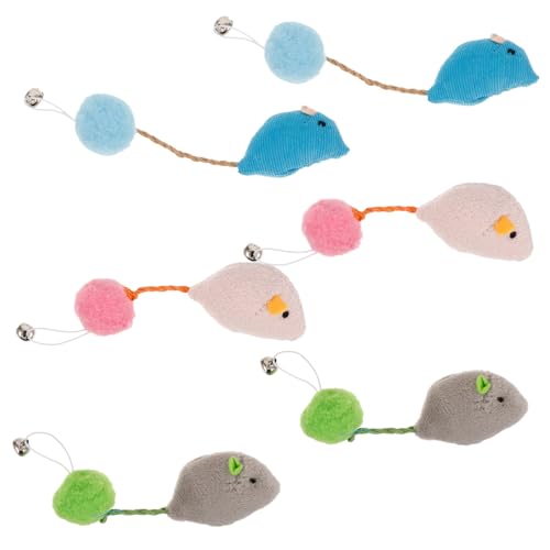 minkissy 6St Katzenspielzeug Mini-Plüschmaus mit Glöckchen Plüschkatzenspielzeug Spielzeuge Haustierzubehör Leckerli-Spielzeug für Katzen Haustierspielzeug beissen die Klingel minkissy 6St Katzenspielzeug Mini-Plüschmaus mit Glöckchen Plüschkatzenspielzeug Spielzeuge Haustierzubehör Leckerli-Spielzeug für Katzen Haustierspielzeug beissen die Klingel von minkissy