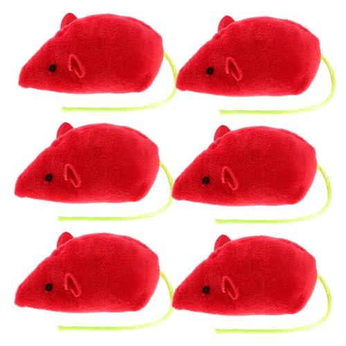 minkissy 6St katzenspielzeug Kätzchen Spielzeug -Kätzchenspielzeug Stofftier mit roter Katze Mäuse-Katzenminze-Spielzeug Katzenkratzspielzeug interessantes Leckerli-Spielzeug Plüsch minkissy 6St katzenspielzeug Kätzchen Spielzeug -Kätzchenspielzeug Stofftier mit roter Katze Mäuse-Katzenminze-Spielzeug Katzenkratzspielzeug interessantes Leckerli-Spielzeug Plüsch von minkissy
