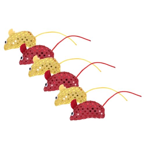 minkissy 6pcs Toys Mouse Toy for Cats Toy Mouse Cat Mice Toy Cat Sequins Mouse Toy Kitten Sequin Cloth Cat Mouse von minkissy