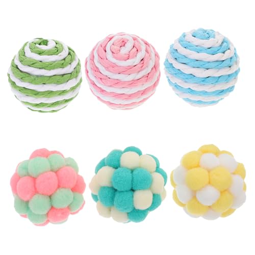 minkissy 6st Katzenspielzeugball Plüschbälle Für Katzen Kuscheliger Katzenball Katze Spielt Bälle Kätzchen-Pompom-bälle Bunter Katzenball Kauspielzeug Für Spielzeuge Beissen Hüpfender Ball minkissy 6st Katzenspielzeugball Plüschbälle Für Katzen Kuscheliger Katzenball Katze Spielt Bälle Kätzchen-Pompom-bälle Bunter Katzenball Kauspielzeug Für Spielzeuge Beissen Hüpfender Ball von minkissy