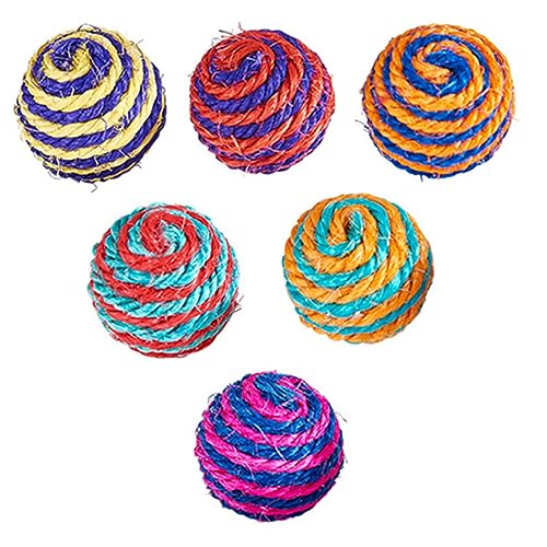 minkissy 6st Spielzeug Aus Sisalkugeln Kratzbaum Aus Hanf Kratzbaum Für Katzen Kätzchen Interaktives Spielzeug Katzenkratzer Katzenstockspielzeug Sisal-ballspielzeug Katzen-Teaser Haustier minkissy 6st Spielzeug Aus Sisalkugeln Kratzbaum Aus Hanf Kratzbaum Für Katzen Kätzchen Interaktives Spielzeug Katzenkratzer Katzenstockspielzeug Sisal-ballspielzeug Katzen-Teaser Haustier von minkissy