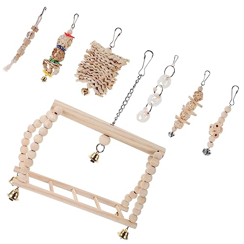 minkissy 7st Papagei Kauspielzeug Ara-Spielzeug Schaukelspielzeug Für Vögel Und Papageien Vogelspielzeug Zum Aufhängen Vogelbarsch-papageienständer Kleiner Papagei Trainingsmaterial Hölzern minkissy 7st Papagei Kauspielzeug Ara-Spielzeug Schaukelspielzeug Für Vögel Und Papageien Vogelspielzeug Zum Aufhängen Vogelbarsch-papageienständer Kleiner Papagei Trainingsmaterial Hölzern von minkissy