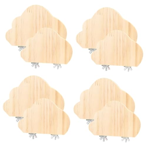 minkissy 8 Pcs Pet Platform Springboard Nymphensittich Barsch Nymphensittich Spielplatz Hamster Springbrett Kleintier Übung Spielzeug Vogel Sitzstange Plattform Hamster Plattform Vogelkäfig Holz Die von minkissy