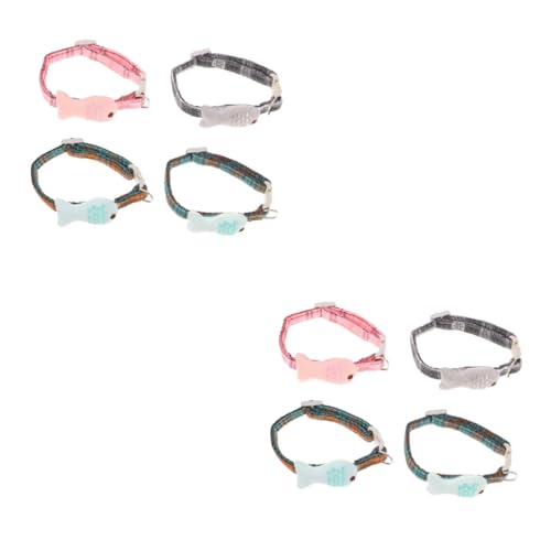 minkissy 8 STK Haustier Katze Kleiner Fisch verstellbares katzenhalsband Kätzchen Verstellbarer Kragen Gitter-Haustier-Halskette Haustierzubehör minkissy 8 STK Haustier Katze Kleiner Fisch verstellbares katzenhalsband Kätzchen Verstellbarer Kragen Gitter-Haustier-Halskette Haustierzubehör von minkissy