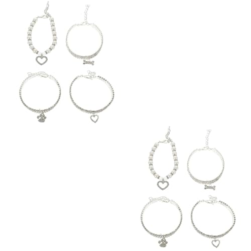 minkissy 2sets Katzenhalsband Kätzchen Halskette Legierung Strass Tragbare Haustier Halskette Zarte Kätzchen Zubehör 4 Stücke * 2 minkissy 2sets Katzenhalsband Kätzchen Halskette Legierung Strass Tragbare Haustier Halskette Zarte Kätzchen Zubehör 4 Stücke * 2 von minkissy