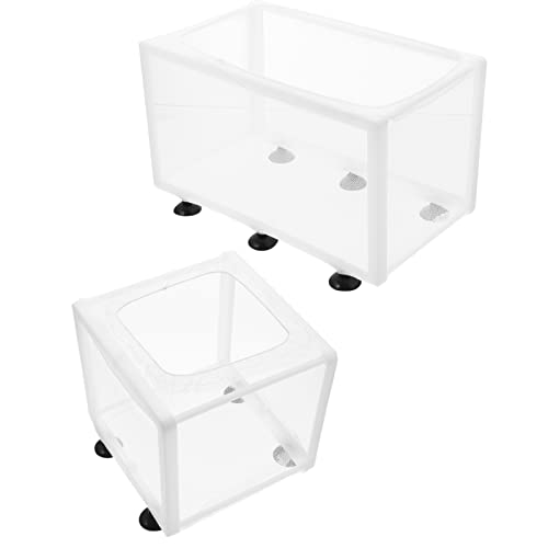 minkissy 8 STK Isolationsbox Für Aquarien Zuchtkäfig Guppys Zuchtnetz Zur Trennung Von Aquarien Inkubator Zum Laichen Von Fischen Brut Schlüpfen Trennnetz Stoff Schildkröte Baby von minkissy