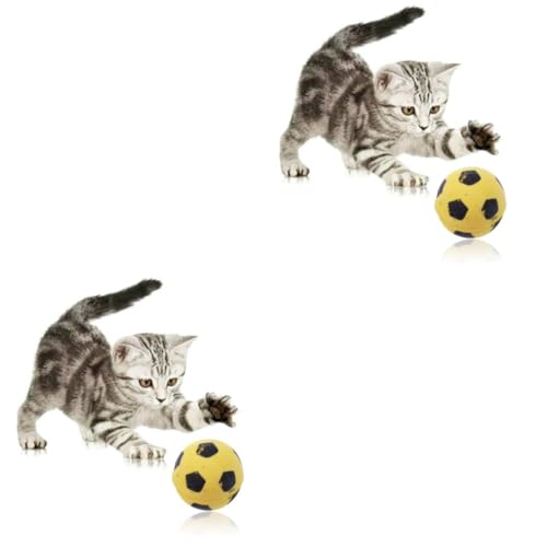 minkissy 8stücke Katzen Spielzeug Bälle Aus Weiche Fußball-Design Kätzchen Spielzeuge Für Interaktives Spielen Und Training Fördert Die Aktivität Und Schützt Möbel von minkissy