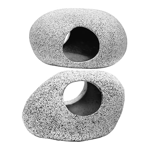 minkissy 8 Stück Glas Rock Ornament Rock Home für Fische Verstecken Garnelen Höhle Reptilienhaut Basking Crushed Korallen für Süßwasser Aquarium Betta Glas Fischschale Felshöhle für Fische Tier von minkissy