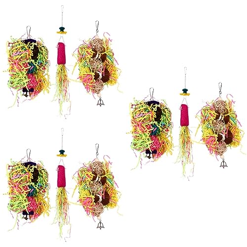 minkissy 9stücke Teiliges Papageien Spielzeug Hängendes Kauspielzeug Aus Naturholz Für Vögel Kreatives Design Zur Reduzierung Von Langeweile Installieren Sichere Materialien Für von minkissy
