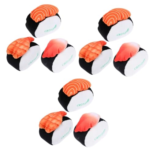 minkissy 9 STK Katzen-Sushi-Spielzeug Kauspielzeug für Katzen aus Plüsch de porristas Plüschtier Weihnachtskatzenspielzeug Haustier Katzenspielzeug interaktives Katzenminze-Spielzeug Lachs minkissy 9 STK Katzen-Sushi-Spielzeug Kauspielzeug für Katzen aus Plüsch de porristas Plüschtier Weihnachtskatzenspielzeug Haustier Katzenspielzeug interaktives Katzenminze-Spielzeug Lachs von minkissy