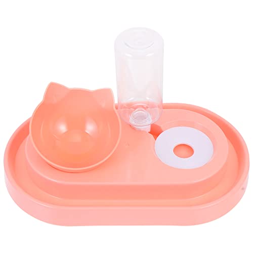 minkissy Neck Futternapf Für Katzen Und Hunde Automatischer Wasserspender Ergonomisches Design Verhindert Nackenbelastung Für Bequemes Und Trinken Langlebig von minkissy