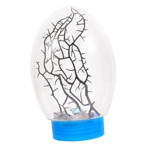 minkissy Aquarium Mit Led-licht Ökologische Desktop-Flasche Biosphäre Ökosystem Aquarien-Starter-Kits Ecosphere Geschlossenes Ökosystem Garnelen Ökosystem Rotieren Eco-Flasche Mini Plastik von minkissy