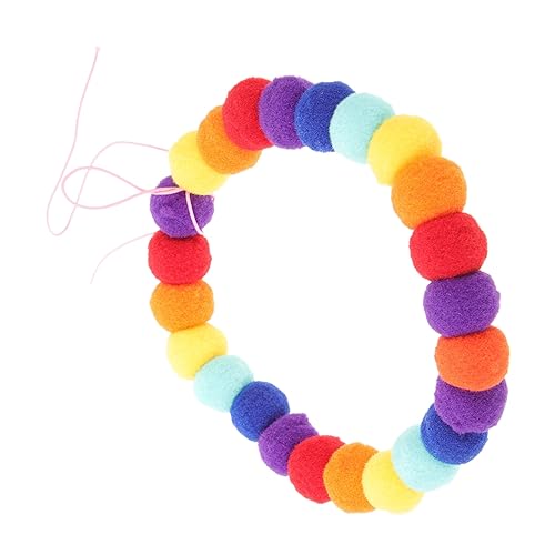 minkissy Ballkragen aus Haustierfell süßes Hundehalsband Haustier-Halskette Halsketten Weihnachtskette bequemes Haustierhalsband Welpenhalsband in stilvollem Design Weihnachten Zubehör von minkissy