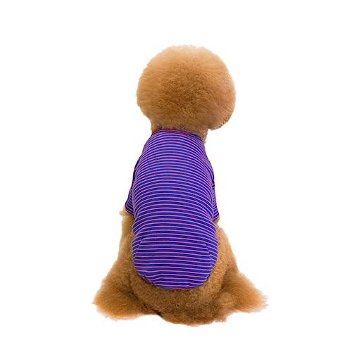 minkissy Baumwoll putztuch baumwolltücher The Color Purple Bequeme Hundekleidung Hasenpfoten-Pads Hund Rollkragen lila Hemd mit Hundestreifen gestreifte hundekleidung Haustier Shirt Violett minkissy Baumwoll putztuch baumwolltücher The Color Purple Bequeme Hundekleidung Hasenpfoten-Pads Hund Rollkragen lila Hemd mit Hundestreifen gestreifte hundekleidung Haustier Shirt Violett von minkissy