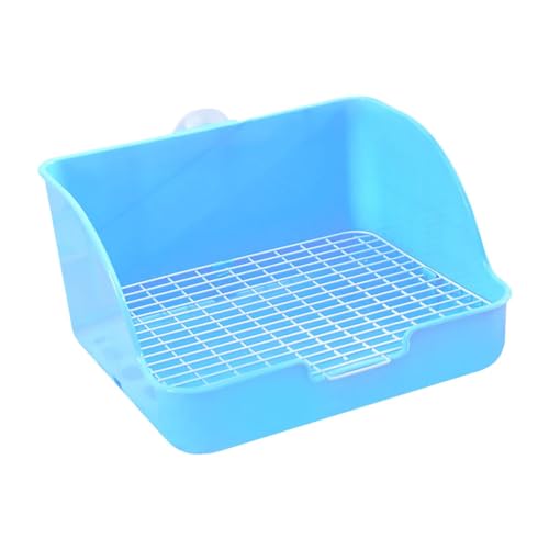 minkissy box pet litter pan potty pet pan Pet Pee Corner Litter Tray small animals gerbil toilet square serving tray square tray Bunny Cage Toilet rabbit cat litter plastic travel von minkissy