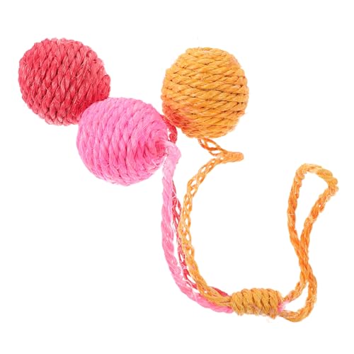 minkissy Cat Toys Pet Toys Toy Cat Toy Sisal Rope Ball Kitten Chase Ball Hanging Cat Toy Pet Scratching Ball Cat Toy Ball Cat Sisal Ball Indoor Cat Ball Toy Pet Ball Chew von minkissy