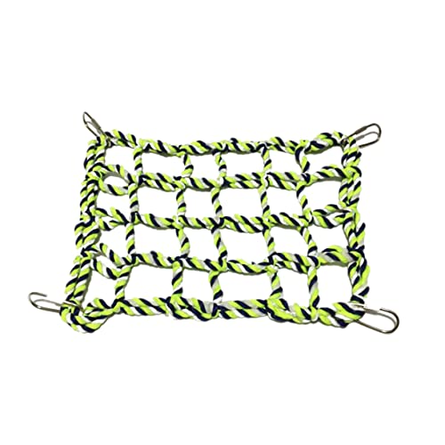 minkissy Chinchilla-kauspielzeug Meerschweinchen-hängematte Knete Zubehör Vogel Klettert Strickleiter Gewebtes Kletternetz Kletterspielzeug Papagei Vogelnest Käfig Hamster Tier von minkissy