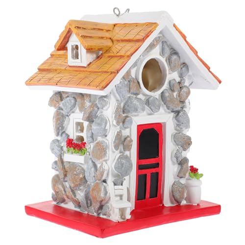 minkissy Rustikales Vogelhaus Aus Stein – Gartenstatue Für Vogel-wohndekoration Vogelnest Aus Kunstharz Hängenest minkissy Rustikales Vogelhaus Aus Stein – Gartenstatue Für Vogel-wohndekoration Vogelnest Aus Kunstharz Hängenest von minkissy