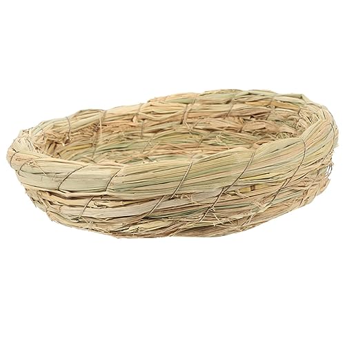 minkissy Woven Bird Nest Für Vögel Und Kleintiere Handgefertigtes Brutnest Aus Natürlichem Für Papageien Tauben Kaninchen Dekoratives Vogelhaus Für Garten Und Balkon von minkissy