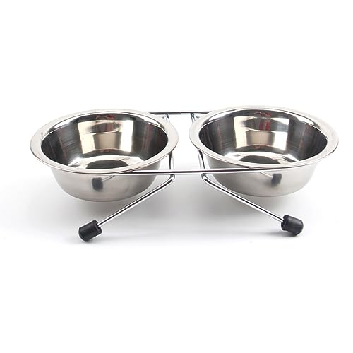 minkissy Hundenapf Auf Ständer Doppelte Futternäpfe Für Futter Und Wasser Größe Edelstahl Mit - Basis minkissy Hundenapf Auf Ständer Doppelte Futternäpfe Für Futter Und Wasser Größe Edelstahl Mit - Basis von minkissy