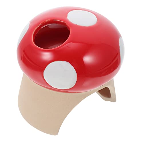 minkissy Pet Hamster Versteck Aus Keramik Rotes Pilzhaus Für Kleine Haustiere Kühles Nest Und Ruheplatz Für Zwerghamster Und Meerschweinchen Tragbar Und Leicht Sicheres Material Für von minkissy