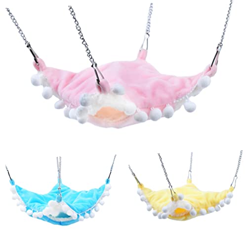 minkissy Hamster Hängematte Frettchen Spielbett Haustier Warmes Bett Chinchilla Hängematte Eichhörnchen Hängematte Katze Kätzchen Schaukel Meerschweinchen Hängespielzeug Kleines Haustier Spielmatte von minkissy