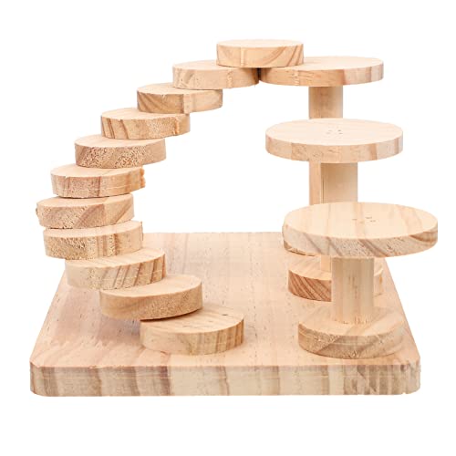 minkissy Hamster Holzspielzeug Kletterleiter Für Kleine Haustiere Dekorative Plattform Für Käfige Vielseitig Einsetzbar Für Hamster Und Chinchillas Fördert Aktives Spielen Und von minkissy