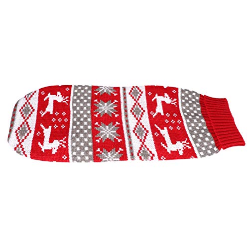 minkissy Haustier-Pullover Kleiner Hundepullover Katze weihnachtsoutfits Katzenpullover Weihnachtspullover Kleidung Hund gestrickter Pullover Haustierzubehör Weihnachten Mantel Stricken von minkissy