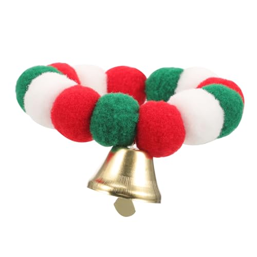 minkissy Elastisches Haustierhalsband Glocke Hundehalsband Weihnachtsbommel Festliche Partygeschenke Für Haustiere Plüschmaterial von minkissy