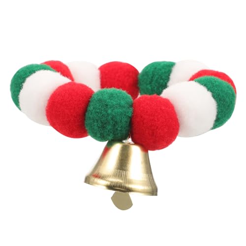 minkissy Haustierhalsband Welpenhalsband Mit Glocke Haustierhalsbänder Für Weihnachtskatzenhalsband Pompon-katzenhalsbänder Weihnachten Welpenhalsband Zubehör Für Kleidung Krawatte Plüsch von minkissy