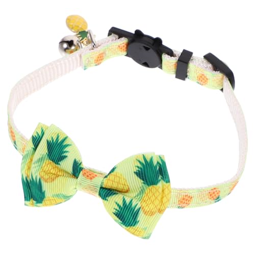 minkissy Elegantes Haustierhalsband Mit Schleife Halskette Abnehmbares Kätzchenhalsband Glöckchen Nylonhalsband Für Outdoor-aktivitäten von minkissy
