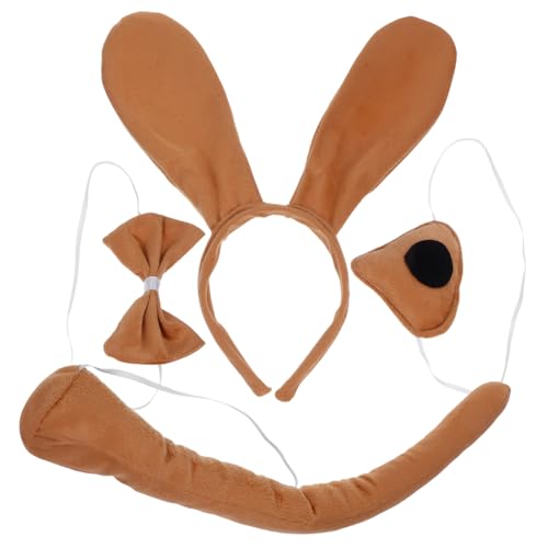 minkissy Hundekostüm Set mit Welpen Element Stirnband und Schleife Realistisches Tier Accessoire für Party Bühnenauftritte und Tägliches Braunes Teiliges Set für Jungen und Mädchen minkissy Hundekostüm Set mit Welpen Element Stirnband und Schleife Realistisches Tier Accessoire für Party Bühnenauftritte und Tägliches Braunes Teiliges Set für Jungen und Mädchen von minkissy