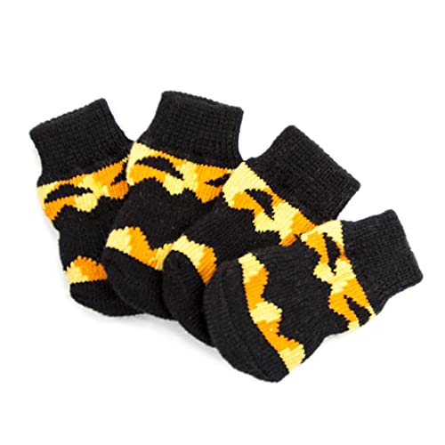 minkissy Hundesocken zum Lecken Pfote Halloween-Hundezubehör Hundesocken für rutschfeste gestrickte Hundesocken sockenschuhe Haustiersocken Halloween-Socken Pudel Hundeschuhe von minkissy