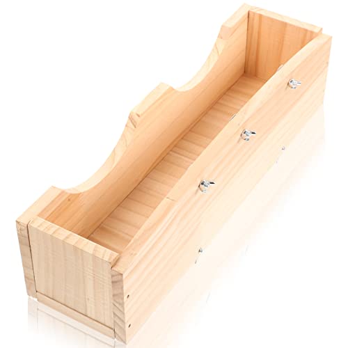 minkissy Hasen-futterspender Aus Holz Mit Nut Kuschel-futterständer Für Meerschweinchen Langlebiges Material Fester Hängebehälter von minkissy