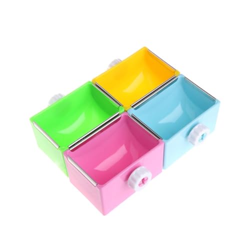 minkissy Futter Und Wassernapf Für Kaninchen Abnehmbarer Käfignapf Mit Halterung Platzsparend Und Leicht Zu Reinigen Zufälligen Farben Erhältlich von minkissy