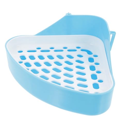 minkissy Triangular Litter Box Mini Für Kleine Haustiere Abnehmbar Mit Speziellen Rillen Geruchsreduzierung Für Kaninchen Meerschweinchen Und Chinchillas von minkissy