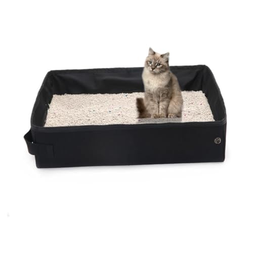 minkissy Faltbare Katzenklo wasserdichte Katzentoilette Für Kleine Katzen Praktische Und Leicht Zu Reinigende Katzenschale Schwarz s Für Mehr Ordnung Zu Hause von minkissy
